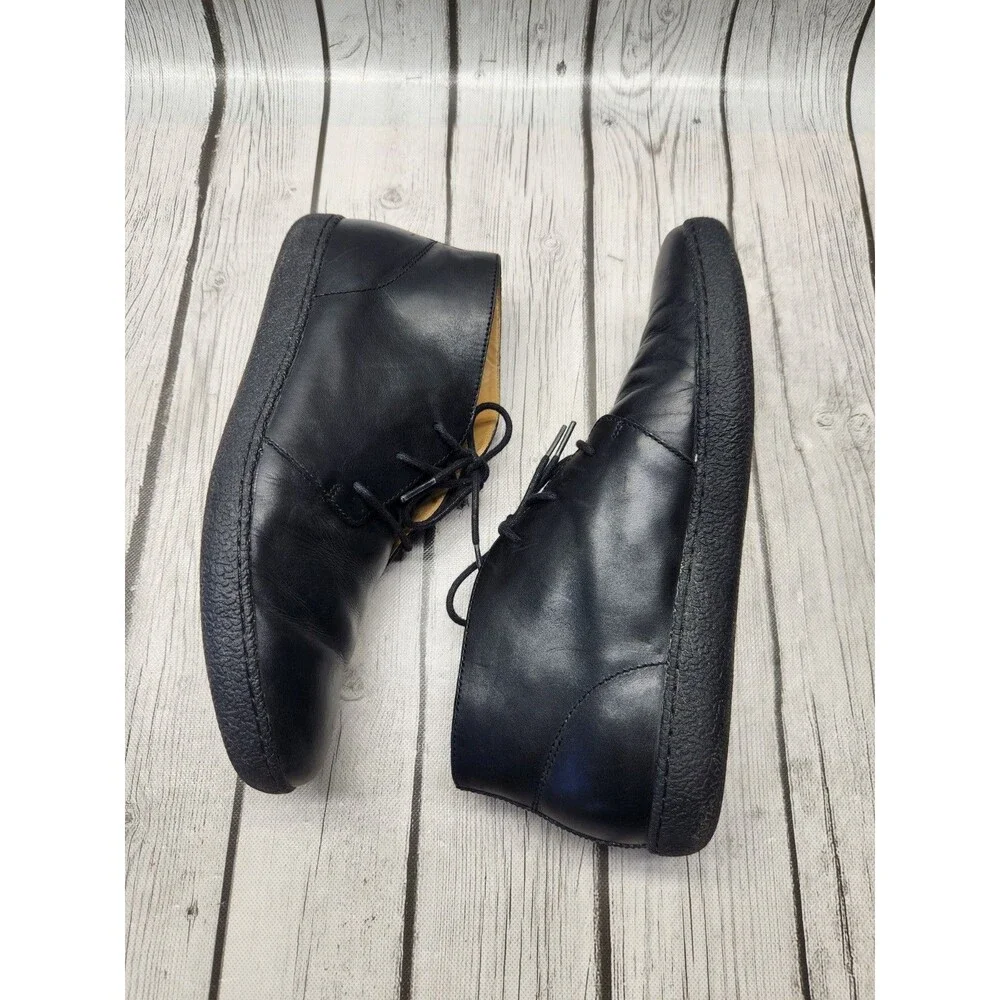 Cole Haan C13730 Men's 10 M Black Leather Lace Up Dress Oxford Shoes Vibram Sole